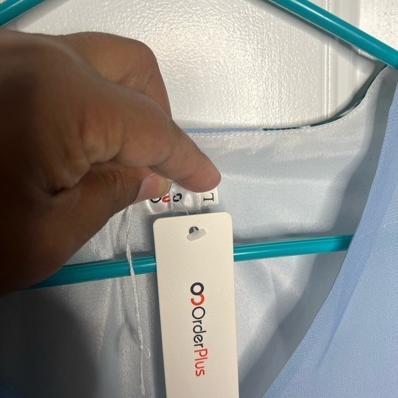 Oc Order Plus Blue Floral Maxi Tea Dress Size L NWT - Picture 6 of 10